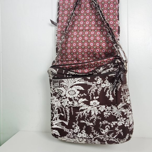 Vera Bradley Brown floral and bird schoolbag - Picture 9 of 12